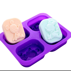 Molde para jabones mickey y minnie - Nonnalucia