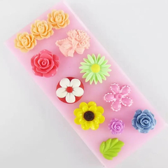Molde flores varias x 10 - Nonnalucia