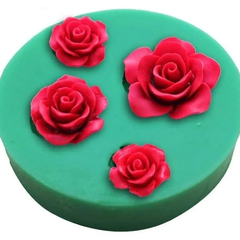 Molde para rosas x 4