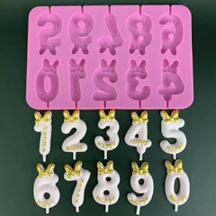 Molde numeros con moño en internet