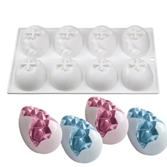 Molde para huevo de pascua diamantado chico x8 - comprar online