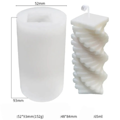 Molde silicona columna espiral cuadrada 3d - comprar online