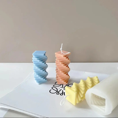 Molde silicona columna espiral cuadrada 3d - comprar online