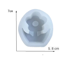 Molde silicona flor no me olvides con hojas - comprar online