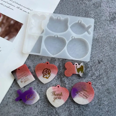 Molde silicona chapitas x 6