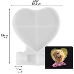 Molde silicona portaretrato corazon grande - comprar online