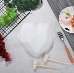 Molde silicona corazon diamantado en internet