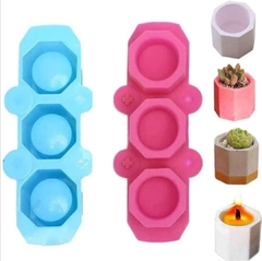 Molde de silicona hexagonal x 3 - tienda online