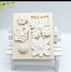 Molde flores x 5 grandes en internet