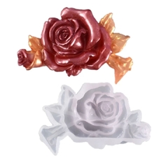 Molde rosa con hojas - Nonnalucia
