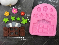 Molde ventana con flores - comprar online