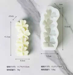 Molde de silicona vela trebol