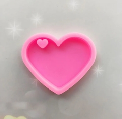 Molde de silicona para chapa, llavero o colgante corazon - Nonnalucia