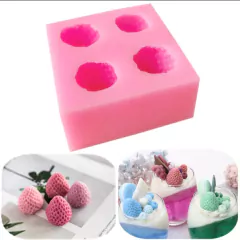 Molde silicona frutillas 3d - comprar online