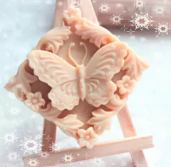 Molde silicona mariposa con flores - comprar online