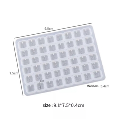 Molde silicona dijes abecedario mini - comprar online