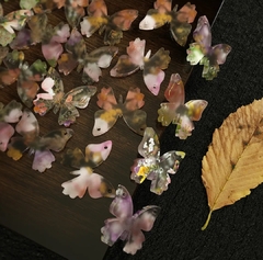 Molde silicona dijes mariposas con letras - tienda online