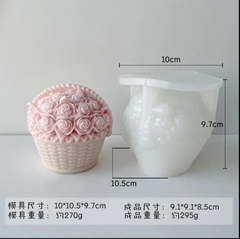 Molde de silicona canasta de rosas - comprar online