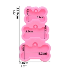 Molde silicona chapa huesos x 3 - comprar online