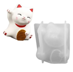 Molde silicona gatito de la abundancia