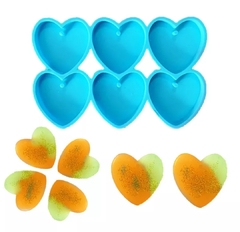 Molde silicona dijes corazones x 6 - tienda online