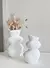 Florero ceramica Poe blanco Bajo 7x24 cm - comprar online