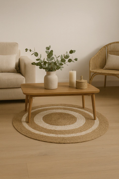 Alfombra Redonda Combinada Seagrass 80cm - comprar online