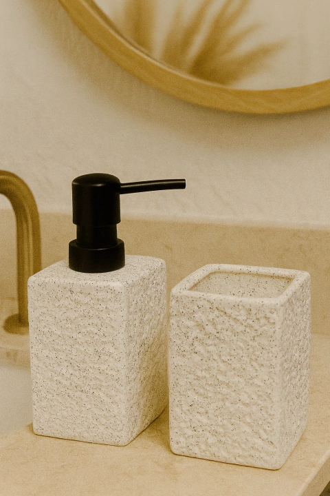 Set de Baño Ceramica Blanco 2 Piezas - comprar online