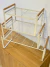 Estante Metalico Blanco y Bambu Mediano - comprar online