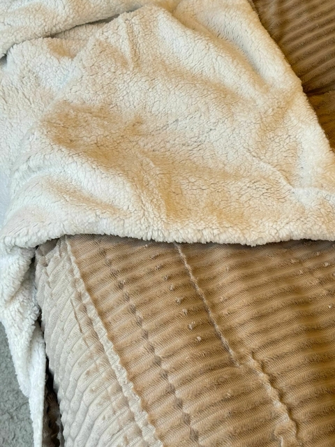 2 Plazas 1/2 Frazada Salvador Corderoy Corderito BEIGE - comprar online