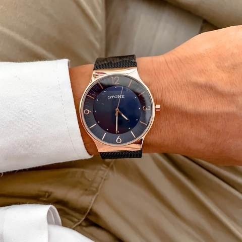 Reloj Tejido - Stone 1089 Black