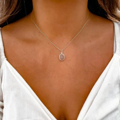 Collar Isabella cuarzo rosa