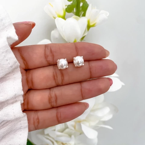 Perlas engarzadas 8mm