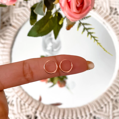 Argollas Lisas Mini 8mm (par)