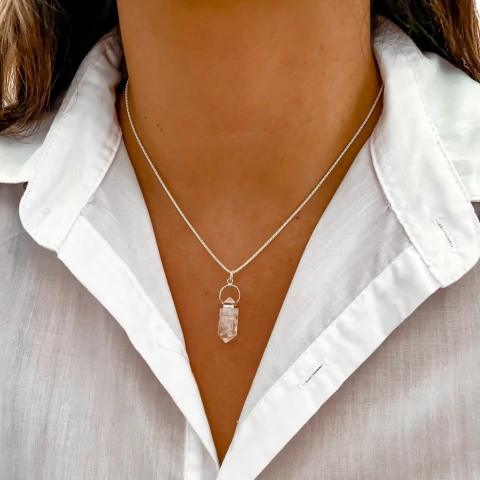 Collar Cuarzo Blanco 40cm