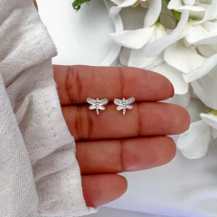 Pasantes Libelula silver (par)