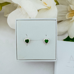 Aros pasante Celina green (par) - A&M JOYAS