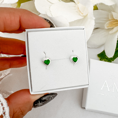 Aros pasante Celina green (par)