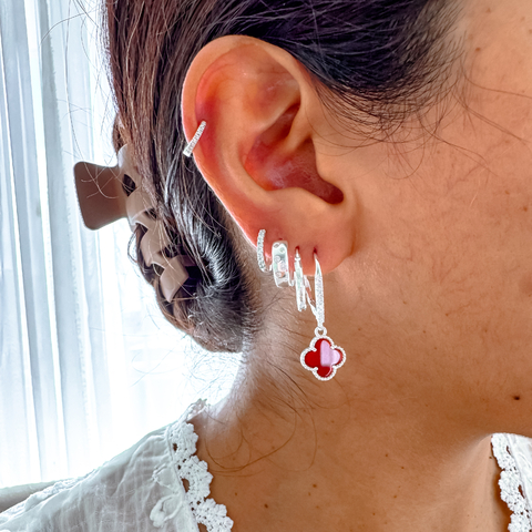 Argollas van cleef rojo (par)