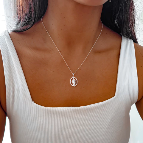 Collar virgen de la medalla milagrosa