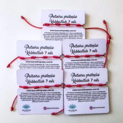 kit Família 5 Pulseiras Kabballah 7 nós vermelha na internet