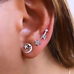 Brinco Estrela Prata 925 Adulto - comprar online