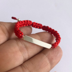Pulseira Artesanal Baby Plaquinha Personalizável Prata 925 na internet