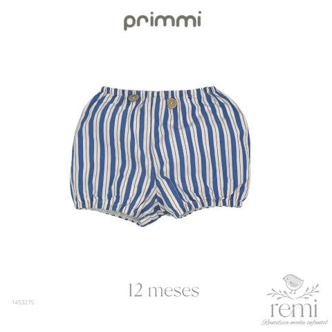 Pololo líneas blancas, azules y rojas 12 meses Primmi