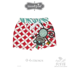 Traje de baño con chango 0-6 meses Mudpie