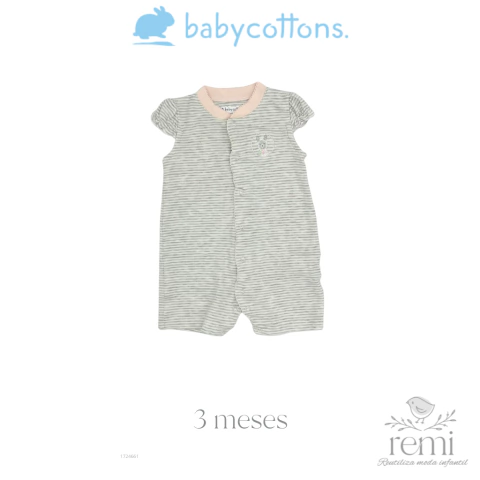 Mono líneas grises 3 meses Baby Cottons - comprar en línea