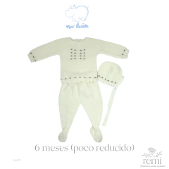 Conjunto de punto blanco con capota 6 meses (poco reducido) Mac Ilusión - comprar en línea