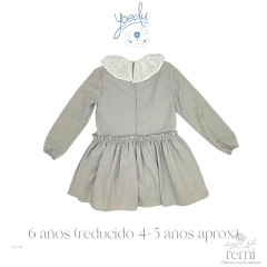 Vestido gris con puntitos dorados 6 años (reducido 4-5 años) Yoedu en internet