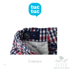 Short cuadros azul, blanco y rojo 3 meses Tuc Tuc - comprar en línea