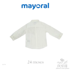 Camisa blanca acabado lino 24 meses Mayoral en internet